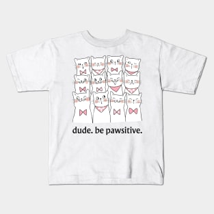 Cute Cat tee, Pet Lovers Gift, Positive Vibe Shirt Kids T-Shirt